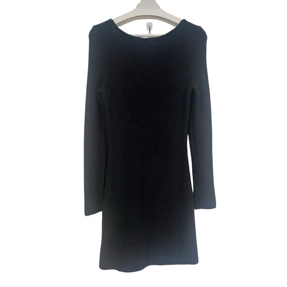 Fairy Core Witchy Goth Wool Black Dress M - Picture 6 of 10